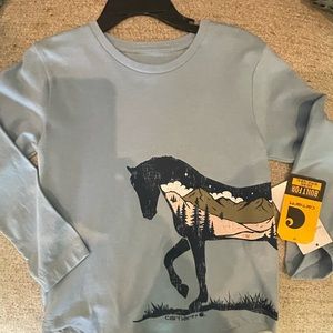 CARHARTT horse long sleeve tee 3T NEW